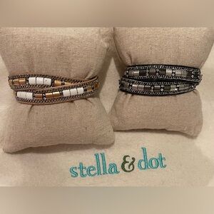 Brown and black, adjustable Stella and Dot bracelets